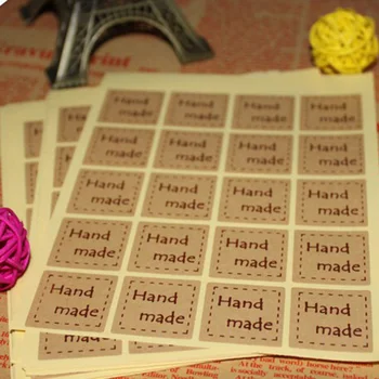 

10Sheets=200Pcs Sealing Label Stickers Hand Made Adhesive Stickers Kraft Paper Stickers For Gifts Girls