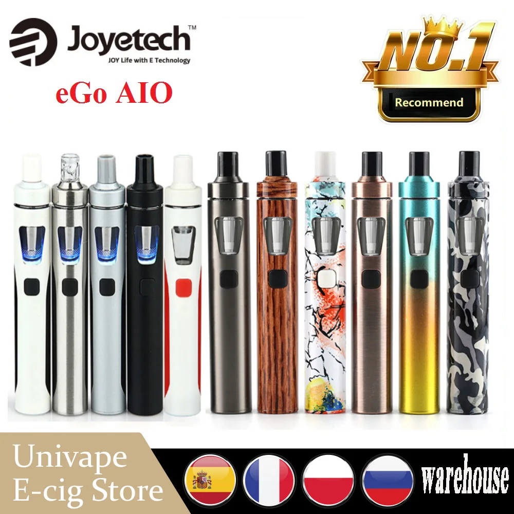 Оригинал Joyetech eGo AIO Vape Kit 1500 мАч EGO все-в-одном электронная сигарета стартер