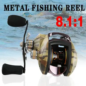 

Fishing Reel Fishing Wheel Spool Gear Metal Road 8.1:1 12+1BB Dripping Wheel