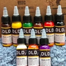 9 цветов Перманентная Линия Профессиональный Пигмент чернил татуировки 30 мл/бутылка тела принадлежности для рисования татуировок чернила для перманентного татуажа DLD