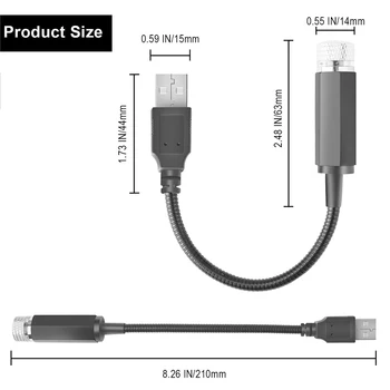 

Car Roof Night Lights Plug and Play Auto Ceiling Romantic USB Adjustable Decorative Lamp Starry Sky Romantic Light Purple