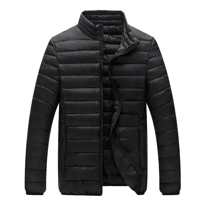 NaranjaSabor Зимний пуховик мужские теплые толстые пальто мужские легкие модные повседневные Пиджаки Мужская брендовая одежда N588 - Цвет: Black