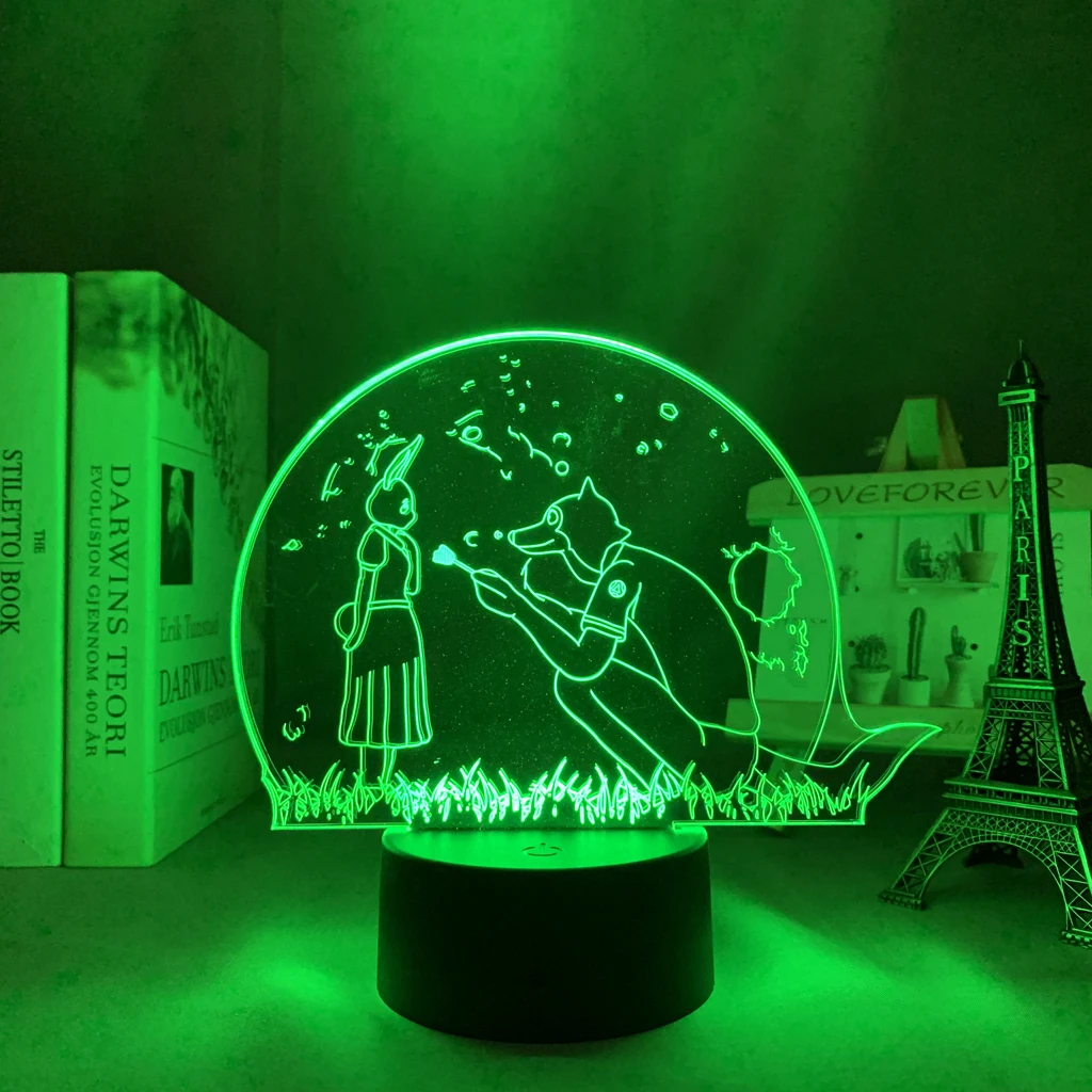 Anime Led Light Beastars for Bedroom Decoration Nightlight Children's Brithday Gift Manga Room Bedside Table 3d Lamp Beastars