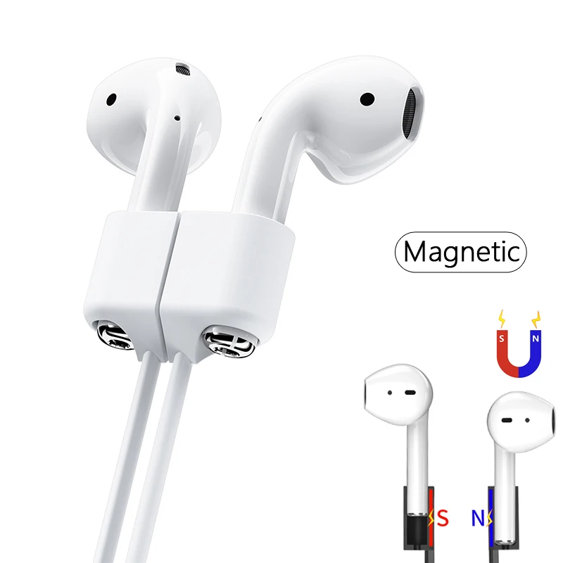 Магнитный силиконовый шнур для наушников Apple Airpods Xiaomi Airdots Pro | Электроника