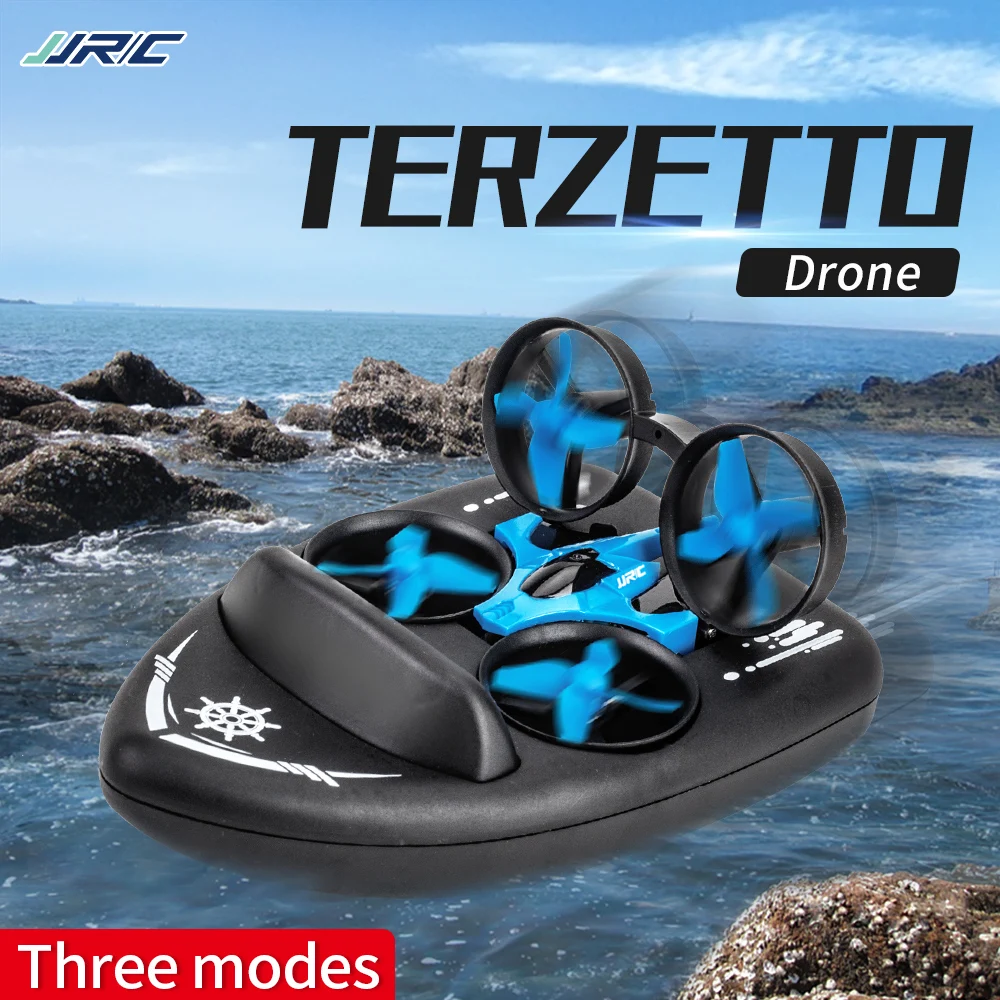 JJRC H36F 3 In 1 RC Drone Mini 6Mins Headless Quadrocopter Land Driving Boat Auto Hovering Toys for 