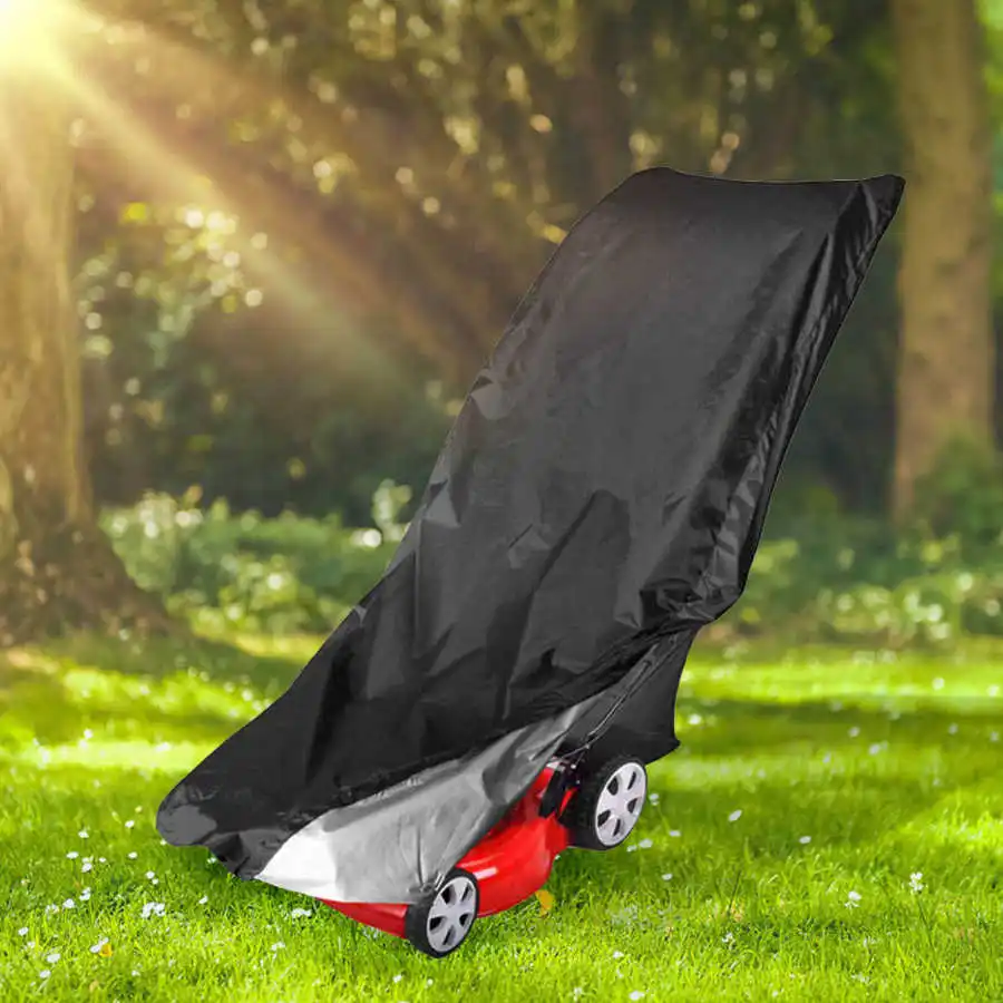 Foldable Waterproof Lawn Mower Cover Dustproof Weeding Machine Polyester Cover Polyester Dust Cover Protection