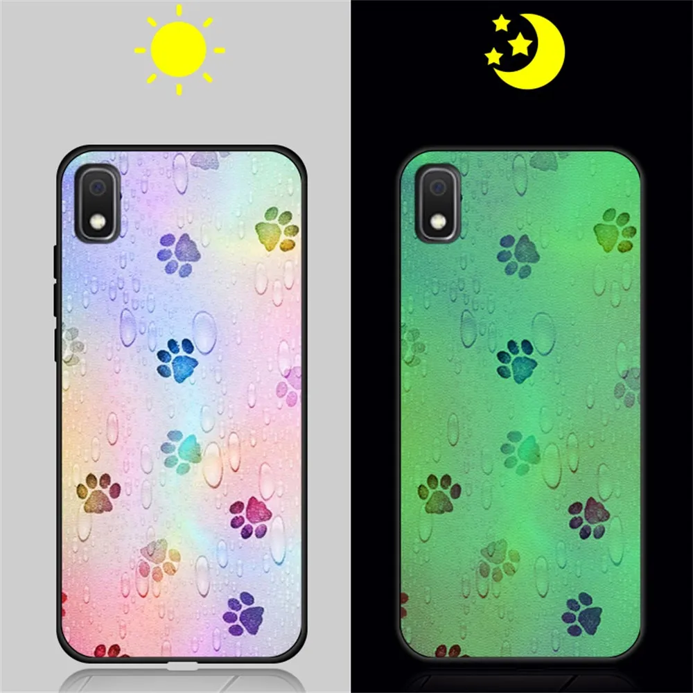 Светящийся чехол для samsung Galaxy A50, A30, A20, A40, A70, A10, силиконовый кожаный чехол для телефона, светящаяся задняя крышка, Funda Capa Coque - Цвет: 18