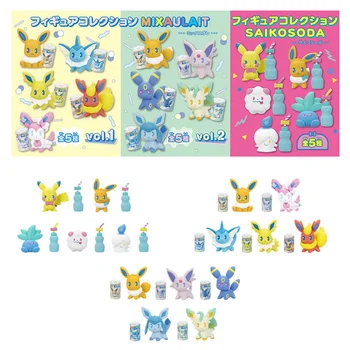 

Pokemon Gashapon Vol3 Eevee Pikachu Oddish Slurpuff Litwick Dolls Model Toy Collectibles for Kids
