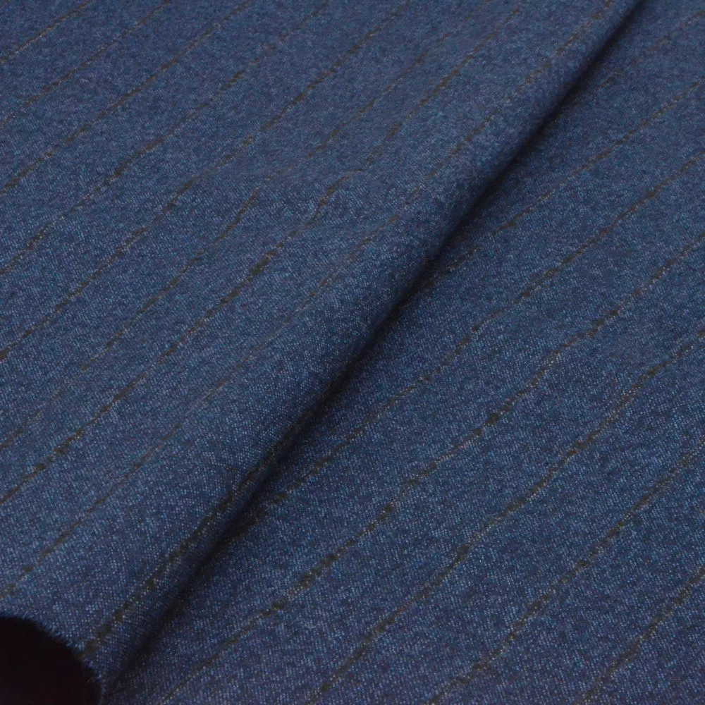 Luxury 100% Wool Super 120 Pure Wool Suits Tailor Made Suits Navy Subtle Chalk Stripe Suit Made Tailored NEW