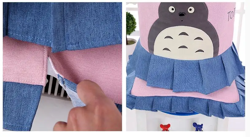 Fabric water dispenser cover Korean version cute garden mineral water dust cover vertical bucket