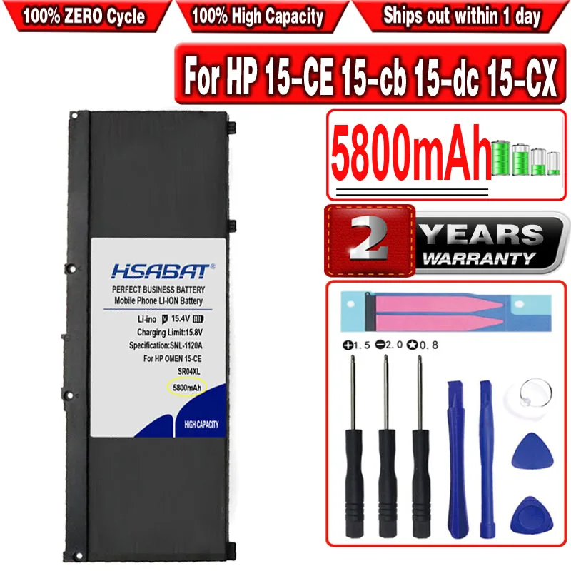 HSABAT 5800mAh SR04XL батарея для HP 15-CE 15-cb 15-dc 15-CX TPN-Q211 TPN-Q193 TPN-Q194 TPN-C133 TPN-C134 917724-855 | Компьютеры