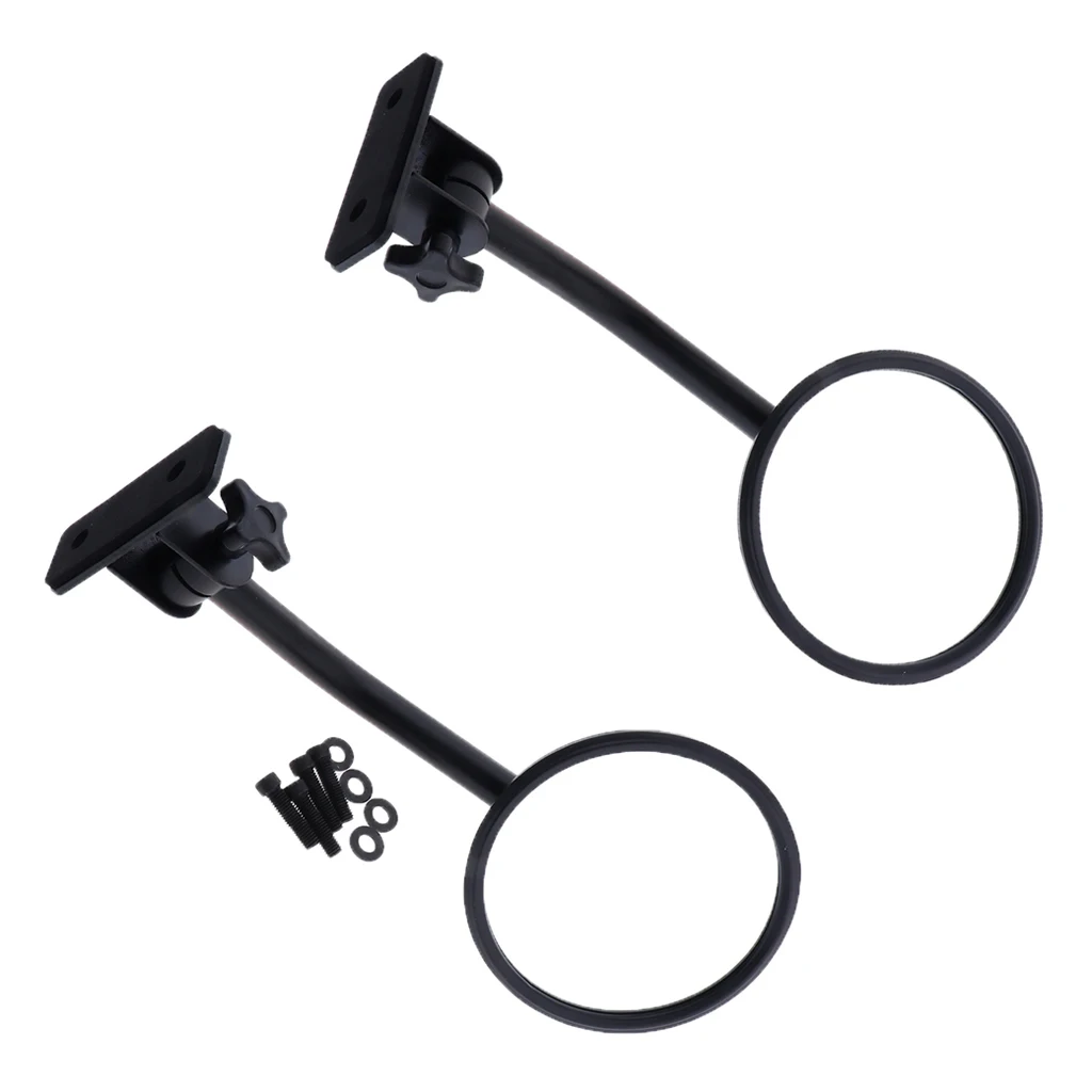 2x Rear view Mirrors, Bolt-on Door Hinge Door Off Mirror for Jeep Wrangler