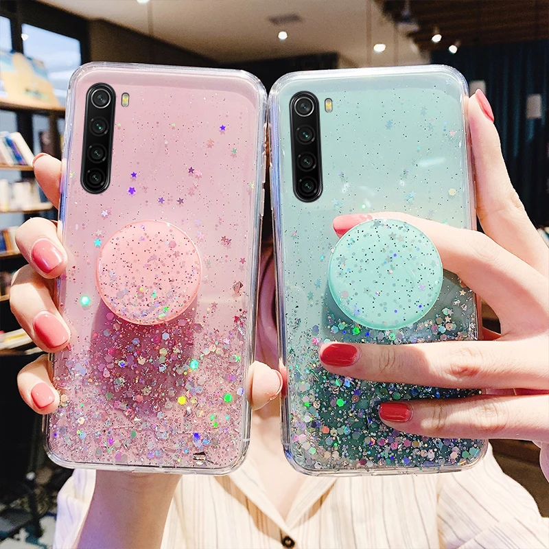 Блестящий чехол для Xiaomi Redmi Note 8 7 8T 8A 7A K30 K20 Pro POCO X2 F1 Mi 10 9T 9 A3 LIte CC9 с украшениями |