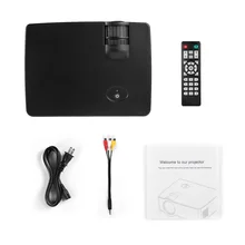Мини ЖК-проектор 1500 лм 1080P Full HD 800*480 видео домашний кинотеатр ИК дистанционного управления, проводной тот же экран японский 2 цвета
