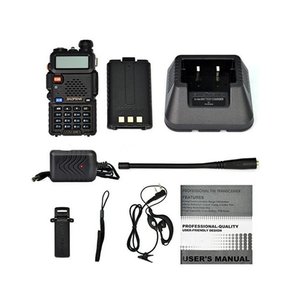 2 шт. BaoFeng UV-5R двухканальные рации UHF VHF Dual Band UV5R CB радио 128CH рация с фонарем FM трансивер для Охота bf uv5r