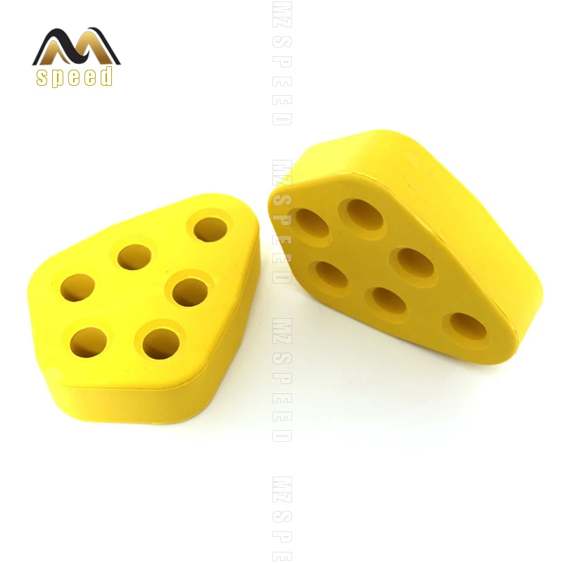 

Car accessories 2pcs 6 holes yellow universal exhaust pipe hanging shackle Hanging plastic hanging exhaust ear