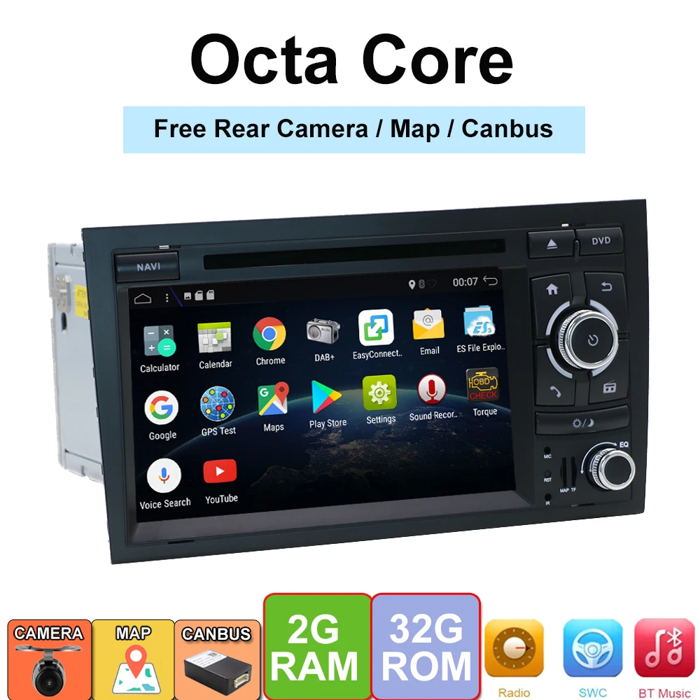 2 din car dvd gps player For Audi A4 B6 B7 S4 B7 B6 RS4 B7 SEAT 2003-2011 Android 9.0 Octa Core gps navigation stereo audio auto 2 din car dvd gps player For Audi A4 B6 B7 S4 B7 B6 RS4 B7 SEAT 2003-2011 Android 9.0 Octa Core gps navigation stereo audio auto
