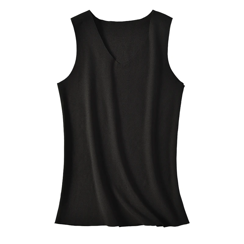 Autumn Winter Velvet Warm Vest Men Undershirt No Trace Fever Plus Velvet Solid Color Underwear Men Clothes Thermal Top