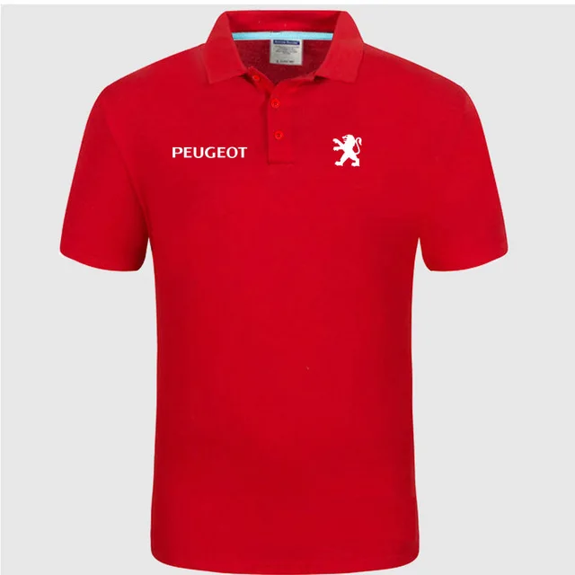 Летняя рубашка поло, Логотип Peugeot, брендовая мужская модная хлопковая рубашка поло с коротким рукавом, однотонная трикотажная футболка, футболки g e - Цвет: 3