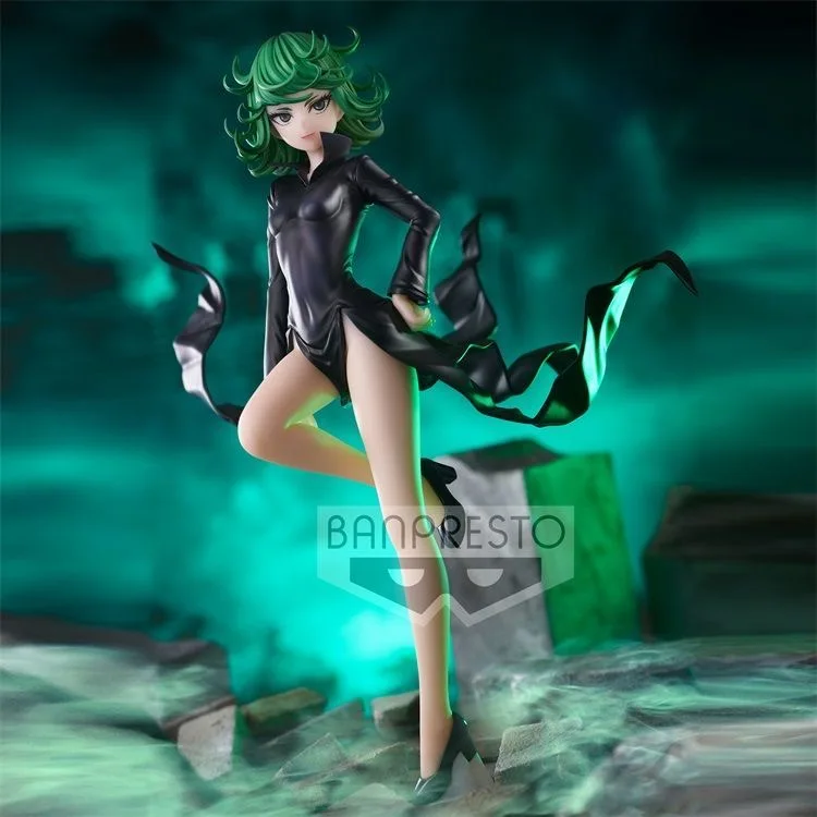 Фигурка бандай оригинальная Аниме One Punch Man Senritsu No Tatsumaki Hurricane ПВХ настольное