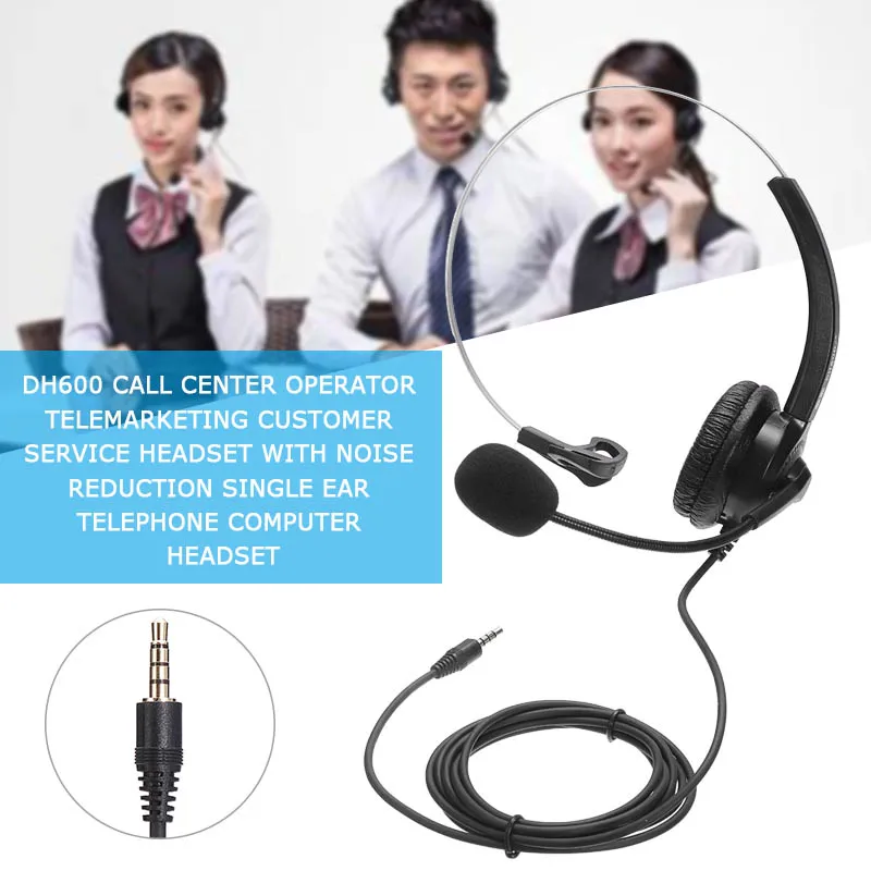 For Telephone Traffic Call Centre 1pc 360 Rotatable USB Port Headset Noise Cancelling Headset With Microphone Volume Adjustable