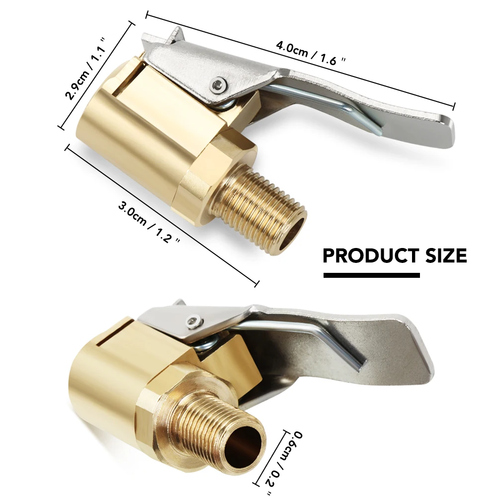 1 шт. автомобильный латунный 8 мм воздушный патрон для шин, насос, зажим для клапана, Соединительный адаптер, автомобильные аксессуары для компрессора