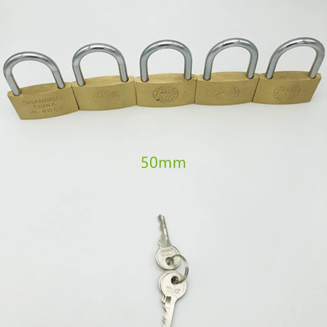 2 Pcs Same Key Copper Padlock Wolf Head Brass Lock Small Locks