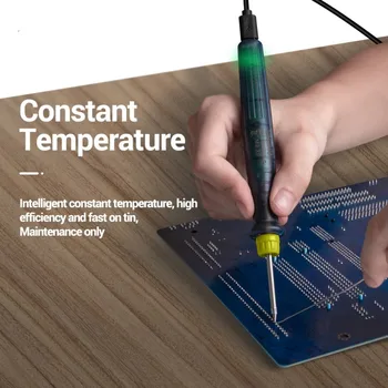 

Home Practical Portable Soldering Iron Pen Mini Electric Tip Button Switch Soldering Station Welding Equipment Tools