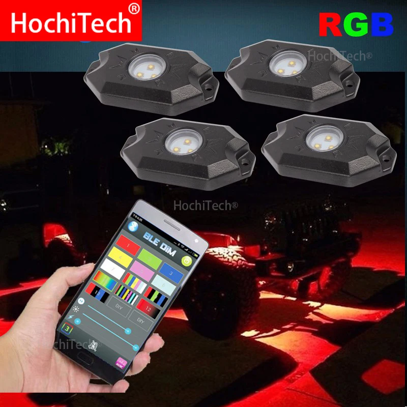 Разноцветный неоновый светодиодный светильник RGB с Bluetooth-управлением комплект