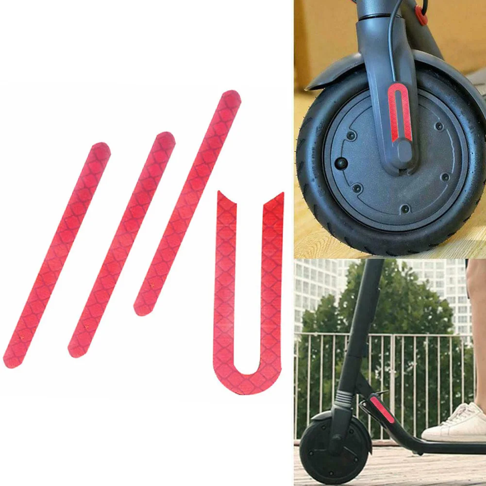 

Electric Scooter Wheel Cover Safety Decals Reflective Stickers Warning Strip Practical Paster Light Tags For Xiaomi Mijia M365