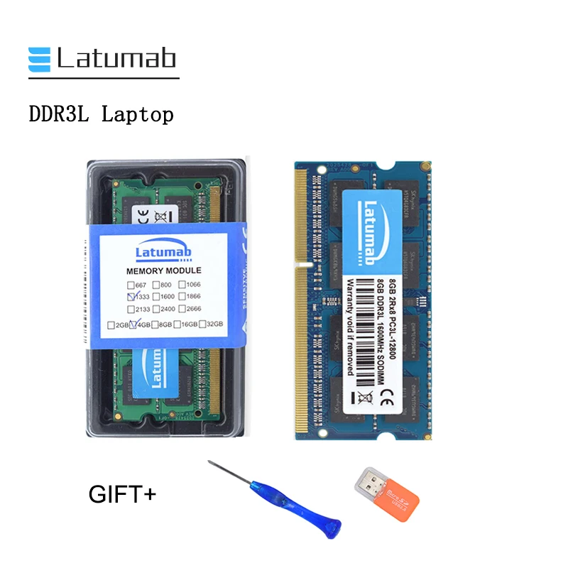 4 ГБ 8 ГБ оперативной памяти, 16 Гб встроенной памяти, DDR3L 1600 МГц 1866 PC3L 12800 14900 SoDimm памяти ноутбука оперативная память 204 шпильки Высокое качество Тетрадь модуль SODIMM