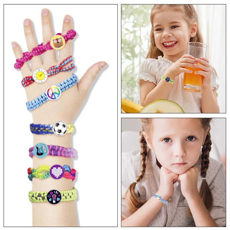

DIY Jewellery Bracelet Making Embroidery Kit For Girl Friendship Bracelet Making Kit for Girl Birthday Gift for 6-10 Year Old