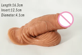 Realistic Dildo Penis Sleeve Enlarger Reusable Soft Silicone Condoms Ejaculation Delay Adult Sex Toys for Men and Women Couples 5