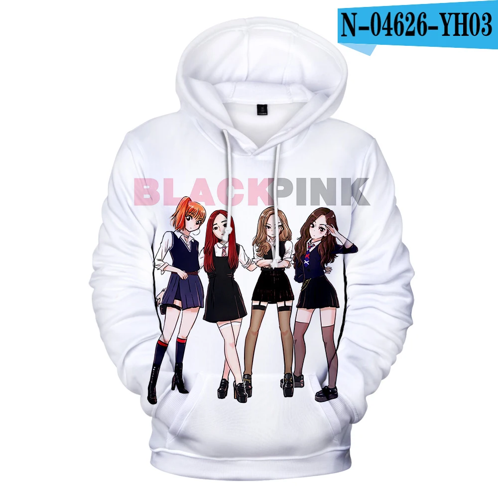 3D BlackPink 3D толстовки с капюшоном для женщин и мужчин, модные 3D толстовки, мужские толстовки, корейские 3D толстовки с капюшоном с принтом, черные розовые повседневные пуловеры для девочек - Цвет: 3D