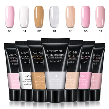 

20 Colors Acrylic Gel Quick Building Nail Gel Nail Polish Finger Quick Extension Builder Gel UV LED Acryl Gel Nail Tips Nail Art