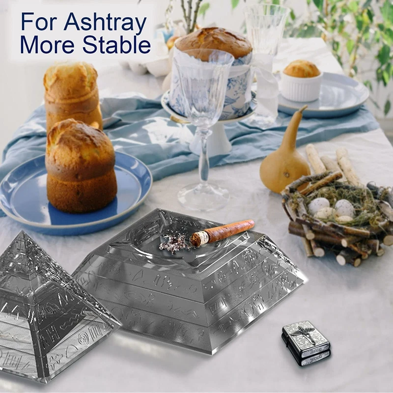 Купить Pyramid Ashtray Epoxy Resin Mold Smoke Storage Box Casting Silicone Mould DIY Crafts Ornaments Making Tools  | Наборы кондитерских насадок (1005003475475174)