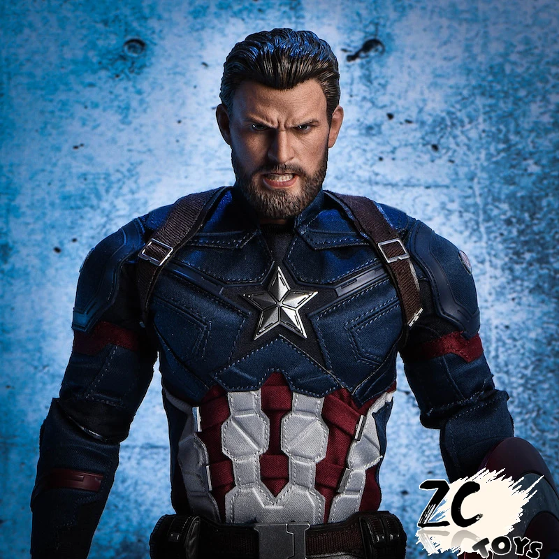 Zctoys T07 1/6 бородатый Капитан Америка голова Sculpt Angry/нормальная версия Steven Rogers для 12 дюймов мужской фигурки DIY