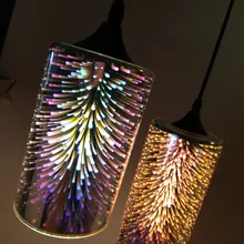 Пост-современный простой 3D Стекло светодиодный люстра Nordic творческий американский винтажный промышленный еды Гостиная домашнего освещения