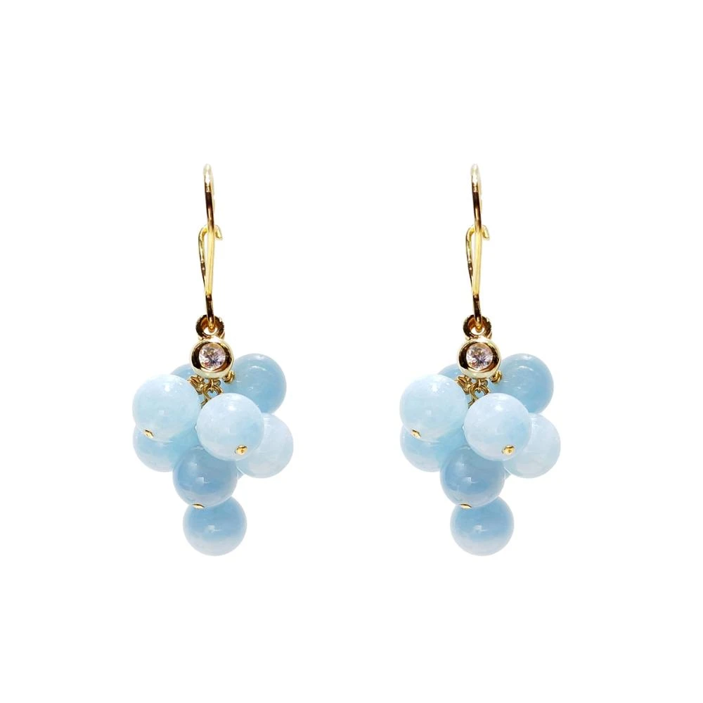Aquamarine earrings silver earrings gold filled earrings natural stone earrings