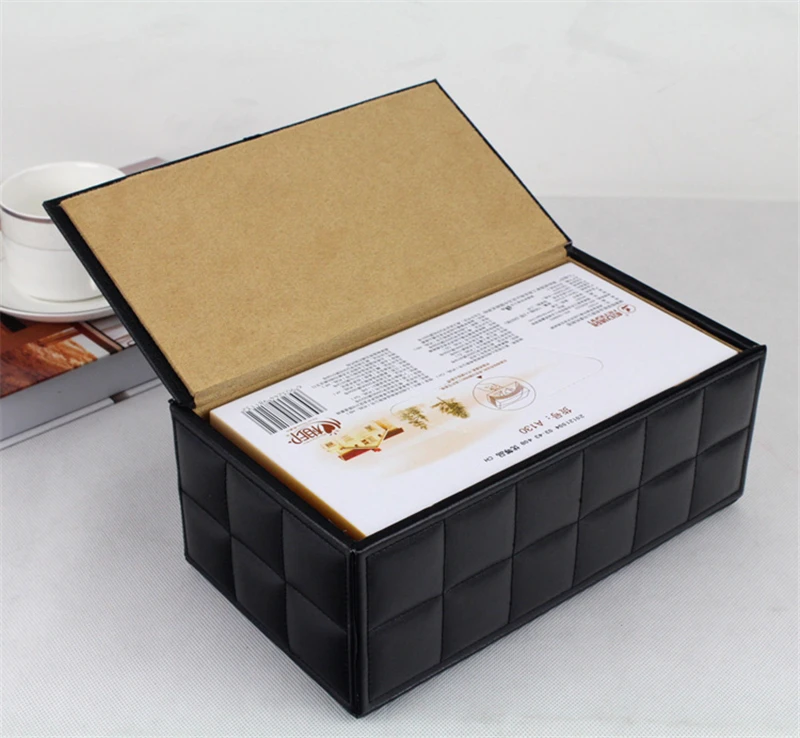 Современная кожаная коробка для салфеток, чехол для салфеток, органайзер для салфеток, для дома, офиса, машины, гостиной, бумажная коробка