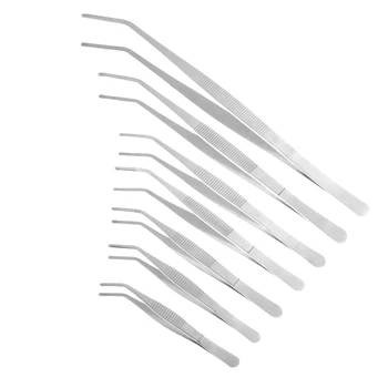 

1 Pcs New Stainless Steel Food Tweezer BBQ Clip Barbecue Tongs Plating Chef Serving Presentation Kitchen Tool