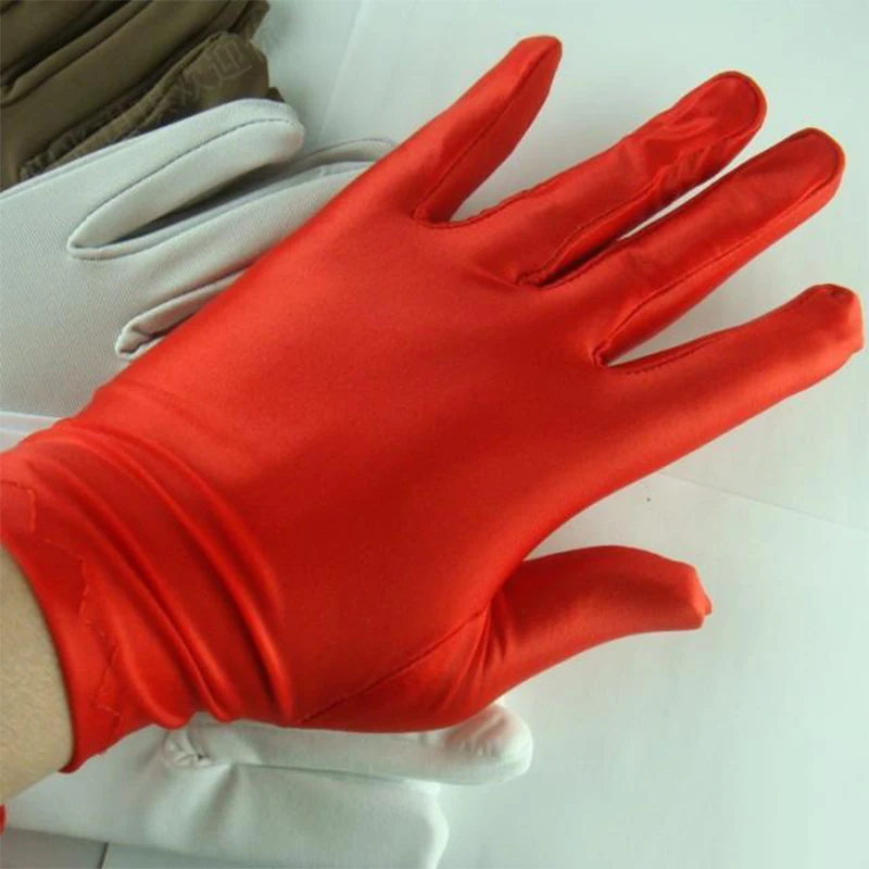 Новая мода унисекс модные защитные перчатки из спандекса/холодное солнцезащитное покрытие Нескользящие высокие эластичные украшения перчатки/Аэробика белые перчатки - Цвет: Красный