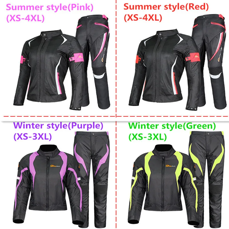 Women Motorcycle Armor Jacket Summer Waterproof Winter Warm Riding Raincoat Safety Suit with Protective Gears and Liner JK-52 images - 6