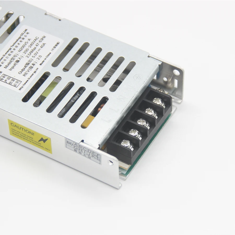 Ultra-thin Special LED display Power Supply 220VAC Input 5V 40A 200W Output Power Supply
