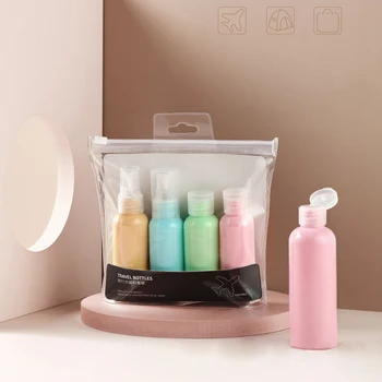 

50ml convenient Plastic Refillable Empty Spray Bottle 4pcs/set Sweet Macaron Candy Color Makeup Water Toner Storage Holder Cosme