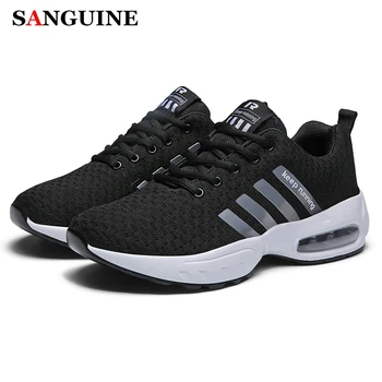 

2019 Plus Size Men's Casual Air Cushion Shoes Men Fashion Mesh Sports Shoes Running Sneakers Sport Breathable Shoes