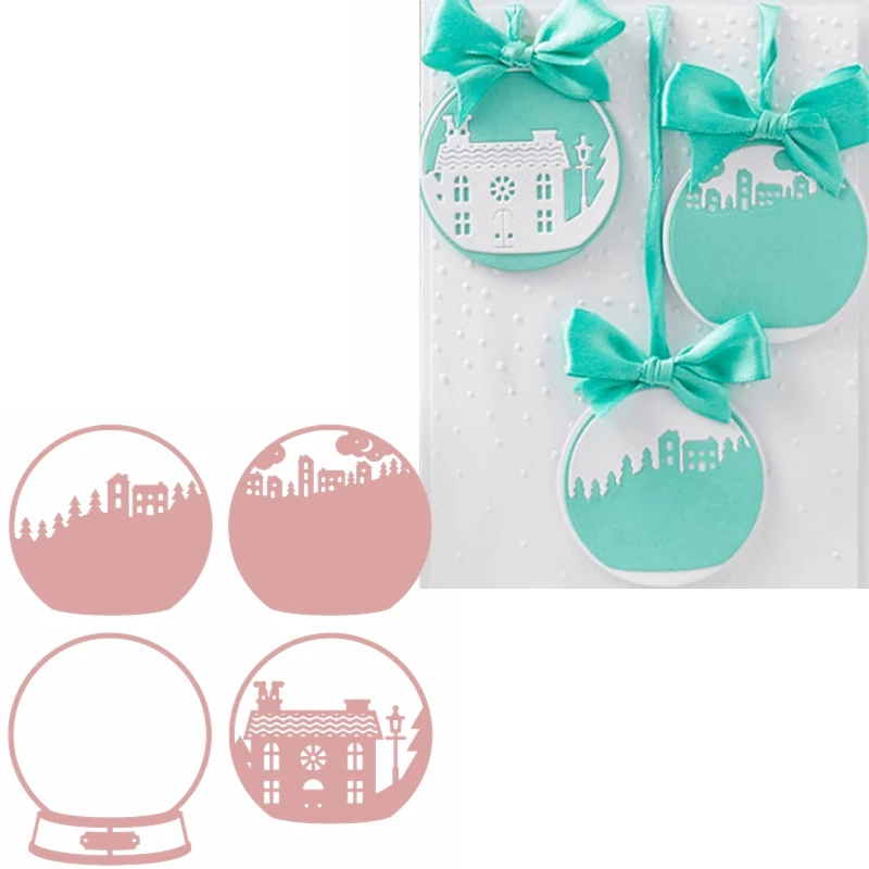 

Architectures Crystal Ball Metal Cutting Dies Hollowed Decorative Ball Die Cuts For Card Making DIY New 2019 Crafts Cards