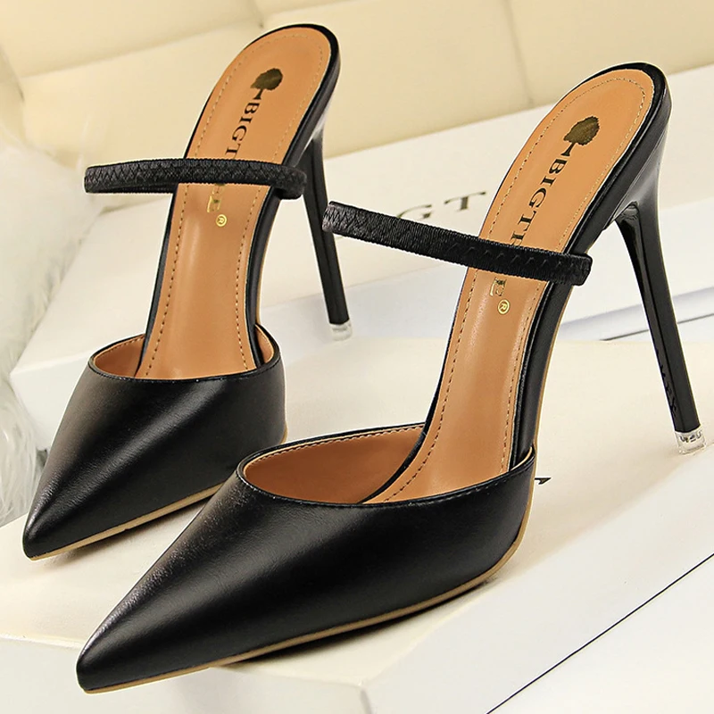Women's Summer High Heels Pu Sandals Slippers Stiletto Pumps