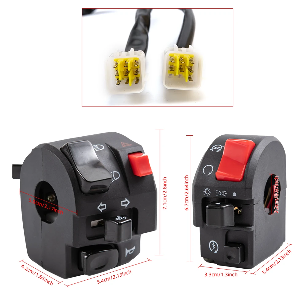 7/8 "22mm Motorrad-Motorrad Horn Taste Blinker Elektrische Nebel Lampe Licht Starten Lenker Controller Schalter – Detail 7