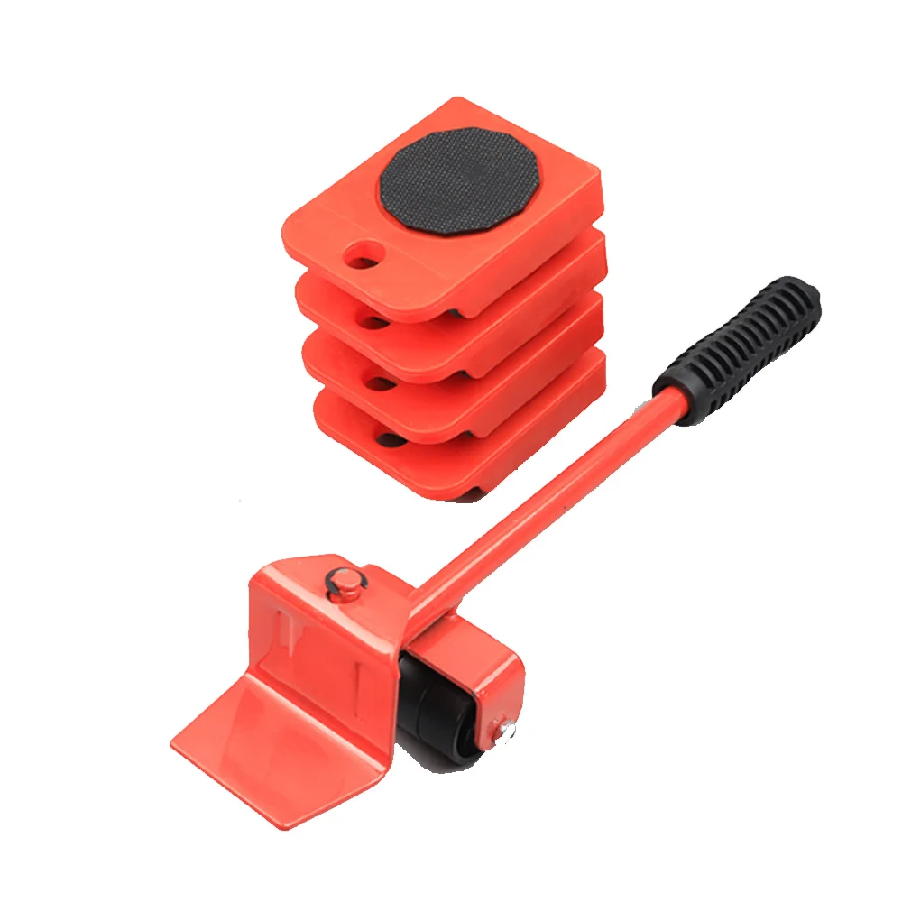 

5 Pcs Furniture Moving Transport Roller Set Removal Lifting Moving Tool Set Wheel Bar Mover Device Moving tools